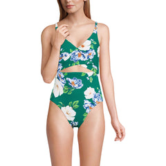Women's Wrap Monokini High Leg One Piece Swimsuit
