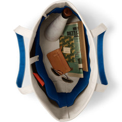 Large 5 Pocket Open Top Long Handle Canvas Tote Bag