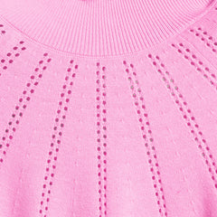 Women's Plus Size Cotton Pointelle Turtleneck Sweater