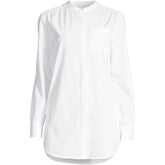 Women's Petite Cotton A-Line Long Sleeve Tunic Top