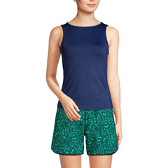 Women's Mastectomy High Neck UPF 50 Sun Protection Modest Tankini Swimsuit Top