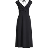 Women's Plus Size Cotton Modal Off the Shoulder Wrap Midi Dress