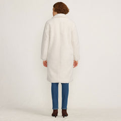 Women's Double Breasted Sherpa Fleece Coat