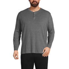 Men's Big Knit Rib Pajama Henley