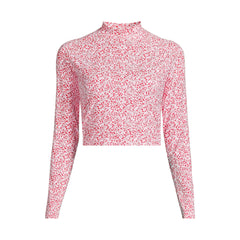 Women's Plus Size SunShade UPF 50 Long Sleeve Cropped Rash Guard