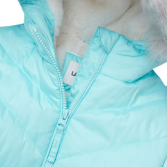 Girls Water Resistant Velour Parka