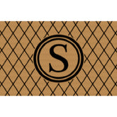 Matterly Neighburly Monogrammed Doormat Argyle