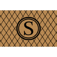 Matterly Neighburly Monogrammed Doormat Argyle