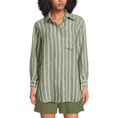 Women's Linen Oversized Button Front Shirt