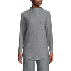 Women's Cable Ottoman Relaxed Long Sleeve Funnel Neck Tunic
