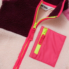 Kids Sherpa Contrast Full Zip Up Jacket