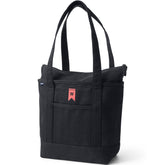 Medium Solid Color 5 Pocket Zip Top Long Handle Canvas Tote Bag