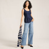 Women's Embroidered Peplum Top