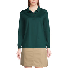 School Uniform Women's Long Sleeve Rapid Dry Polo Shirt