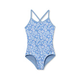 Girls Chlorine Resistant Reversible One Piece Swimsuit