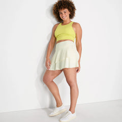 Women's High Waisted Tulip Hem Swim Skort