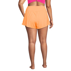 Women's Plus Size 3" Pinchless Flutter Swim Short with Panty
