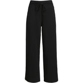 Women's Plus Size Sport Knit Elastic Waist Wide Leg Crop Pants