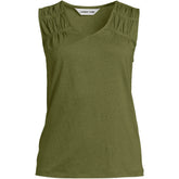 Women's Plus Size Linen Blend Smocked Flowy Tank