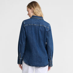 Women's Soft Denim Twill Button Front Shirt