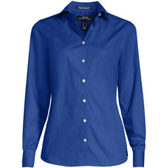 School Uniform Women's Plus Size Long Sleeve Broadcloth Shirt