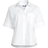 Women's Plus Size Cooling Elbow Sleeve Button Front Shirt