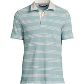 Men's Short Sleeve Cotton Linen Rugby Polo