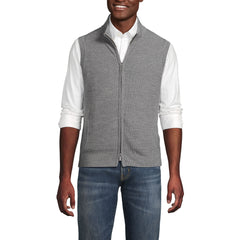 Men's Washable Merino Full Zip Sweater Vest