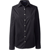 School Uniform Women's Petite Long Sleeve Broadcloth Shirt