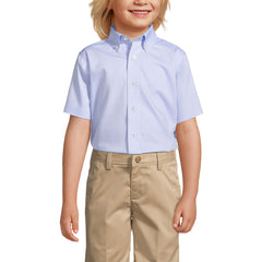 Boys Short Sleeve No Iron Pinpoint Dress Shirt