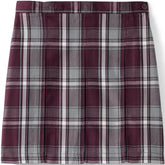 Girls Top of the Knee Plaid Box Pleat Skirt