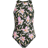 Women's DD-Cup Tugless High Neck Portrait Back One Piece Swimsuit