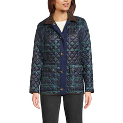 Women's Print Reversible Barn Quilted Insulated Jacket