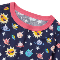 Kids Long Sleeve Top and Bottom Snug Fit Pajama Set