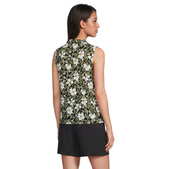 Women's Linen Blend Ruffle Trim Tank Top