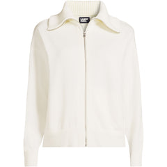 Women's Cotton Modal Long Sleeve Zip Front Cardigan Sweater Jacket
