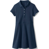 School Uniform Girls Short Sleeve Interlock Polo Dress