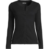 Women's Long Sleeve Micro Rib Button Through Cardigan