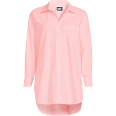 Women's Poplin Oversized Button Down Shirt
