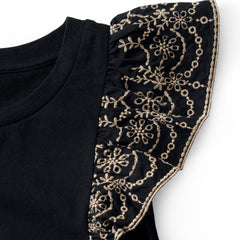 Women's Embroidered Ruffle Tank Top