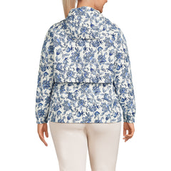 Women's Plus Size Print Squall Packable Rain Jacket