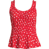 Women's Plus Size Slub Rouched Tank Top