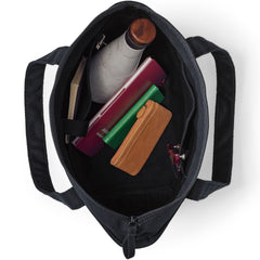 Medium Solid Color 5 Pocket Zip Top Canvas Tote Bag