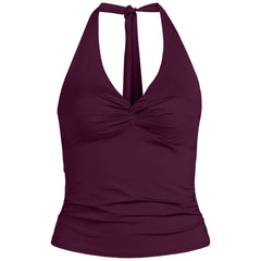Women's Plus Size Twist Halter Tankini Top
