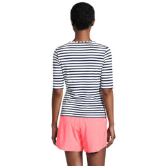 Women's Petite SunShade UPF 50 Elbow Sleeve Rash Guard Swim Tee