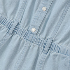 Girls Lightweight Denim Romper