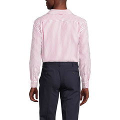 Men's Pattern No Iron Supima Pinpoint Straight Collar Dress Shirt