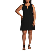 Women's Plus Size Cotton Jersey Notch Neck Dress