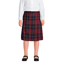 School Uniform Girls Plus Plaid A-line Skirt Below the Knee