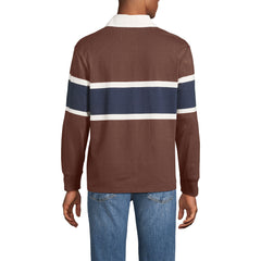 Men's Long Sleeve Stripe Rugby Shirt